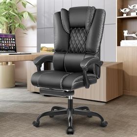 Office Chair, Big And Tall Office Chair Desk Chair Comfy Heavy Duty Home Office Desk Chairs Computer Chair With Footrest Executive Leather Office Chai