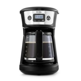 12-Cup Programmable Coffee Maker with Strong Brew Selector, Stainless Steel