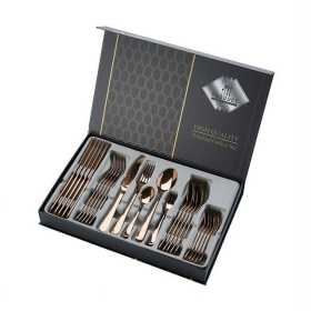 Silverware Set, AOMOTA 30 Piece Stainless Steel Flatware Silverware Set with Premium Gift box, Include Knife/Fork/Spoon/Teaspoon Service for 6, Mirror