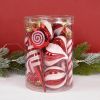 14pcs/box Christmas Ball Ornaments Red Candy Cane Xmas Tree Hanging Pendants Navidad New Year Home Decorations 2024