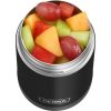 16oz Insulated Food Jar with Folding Spoon, Matte Black