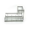 Sliding Cabinet Organizer, 15.67 in Length x 10 in Width, Satin Nickel, 2 Shelves