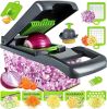 Vegetable Chopper, Pro Onion Chopper, Multifunctional 13 In 1 Food Chopper, Kitchen Vegetable Slicer Dicer Cutter,Veggie Chopper With 8 Blades,Carrot