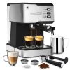 Geek Chef Espresso Machine;  Espresso and Cappuccino latte Maker 20 Bar Pump Coffee Machine Compatible with ESE POD capsules filter;  950W;  1.5L Wate