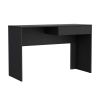 DEPOT E-SHOP Acanto 1 Drawer Writing Computer Desk, Black