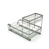 Sliding Cabinet Organizer, 15.67 in Length x 10 in Width, Satin Nickel, 2 Shelves