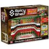 The Spicy Shelf Deluxe, 1 Set of 2 Shelves Spice Rack Organizer, Plastic, White