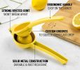 Metal Lemon Squeezer, Citrus Juicer, Manual Press for Extracting the Most Juice Possible