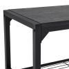 Dining Table Set for 4, Kitchen Table with 2 Chairs and a Bench, 4 Piece Kitchen Table Set for Small Space, Home Kitchen Bar Pub Apartment, Black