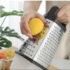 Stainless Steel Cheese Grater 9in 4 Sides, Perfect Grater for Parmesan Cheese. Vegetables, Ginger- Dishwasher Safe, Durable (Random Color)