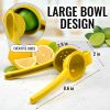 Metal Lemon Squeezer, Citrus Juicer, Manual Press for Extracting the Most Juice Possible