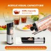 Gravity Electric Salt and Pepper Grinder Set, Adjustable Coarseness, Battery Powered with LED Light, One Hand Automatic Operation, Stainless Steel, Bl