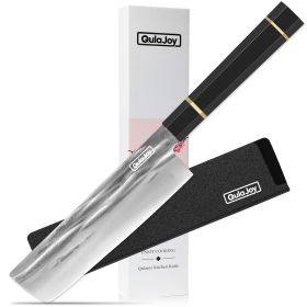 Qulajoy Chef Knife 8 Inch - Hand Forged Swedish Sandvik Steel Gyuto Cooking Knife - Professional Japanese Kitchen Knife - Classic Octagonal Handle (Option: black-4)