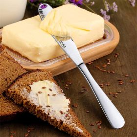 Stainless Steel Butter Spreader Knife With Handle, 3 In 1 Curler Slicer Knife, Butter Knife Spreader And Curler With Holes And Serrated Edge Cheese Kn (Option: black-4)