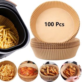 Air Fryer Disposable Paper Liner Non-stick Disposable Liners, 200PCS Air Fryer Disposable Paper Liners, 6.3In Round Air Fryer Parchment Paper (Option: black-4)