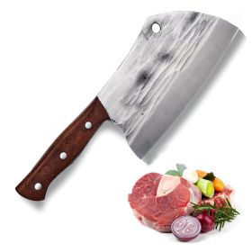 Meat Cleaver Knife Heavy Duty Japanese Hand Forged Chef Knife, Cleaver Knife For Meat Cutting (Option: black-4)