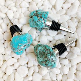 Beauty of Nature Stone Wine Stopper (Color: Turquoise)