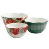 Vintage Floral 3-Piece Serving Bowl Set