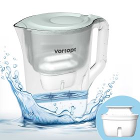 Vortopt Water Filter Pitcher - 15-Cup Water Purifier Pitcher for Improved Tap Water Taste, Reduces Chlorine and Lead, 3 Months Lifetime, BPA Free,L1-Y (Color: Green)