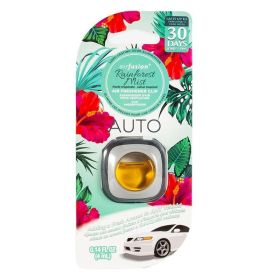 Air Fusion Air Freshener Clip 4ml Each, Long Lasting Up to 30 Days Car Refresher Odor Eliminator (Color: Rainforest Mist)