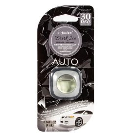 Air Fusion Air Freshener Clip 4ml Each, Long Lasting Up to 30 Days Car Refresher Odor Eliminator (Color: Black Ice)