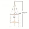 1pc Handwoven Wooden Triangle Storage Rack for Flower Pots, Pendants, and Room Decor - Stylish and Functional Home Decor