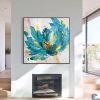 100%Hand Painted Abstract Art Blue Flower Oil Painting On Canvas Art Wall Painting For Living Room wall pictures Home Decoration